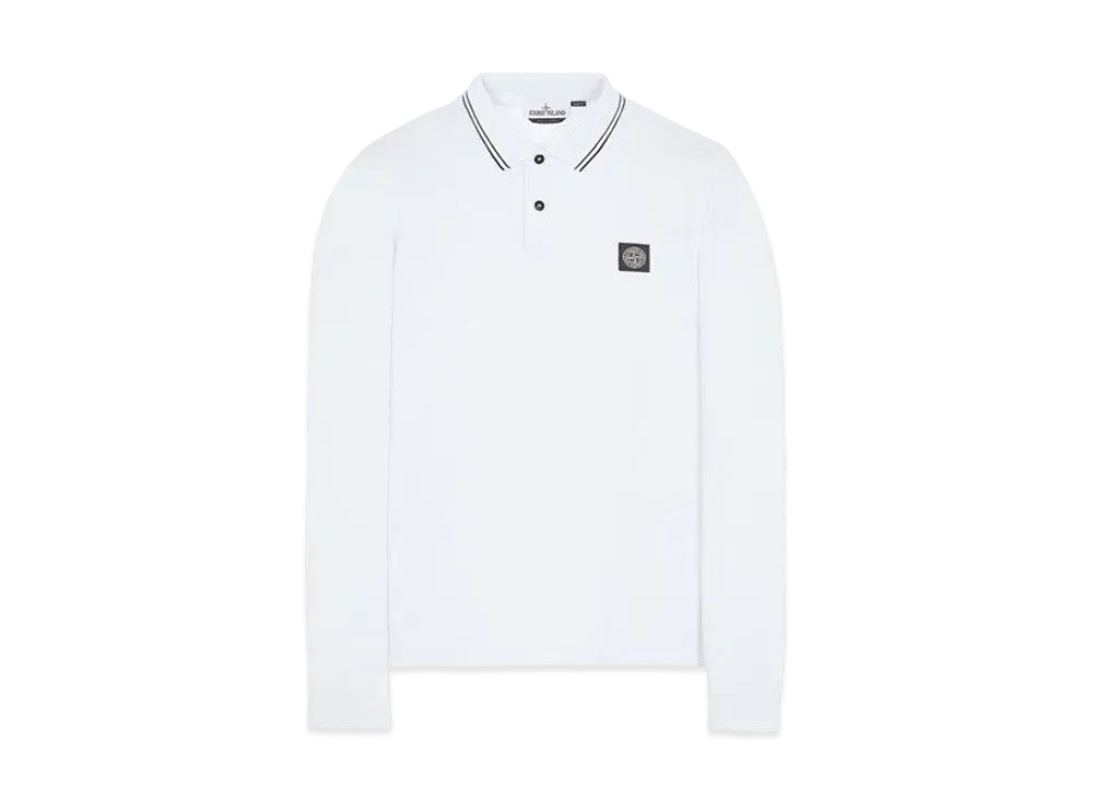 Stone Island 2SS18 STRETCH COTTON PIQUE_SLIM FIT "White"