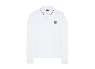Stone Island 2SS18 STRETCH COTTON PIQUE_SLIM FIT "White"
