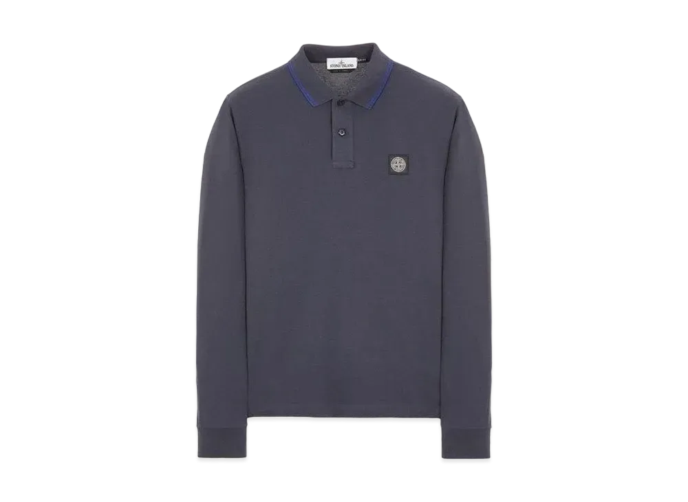 Stone Island 2SS18 STRETCH COTTON PIQUE_SLIM FIT "Ink Blue"