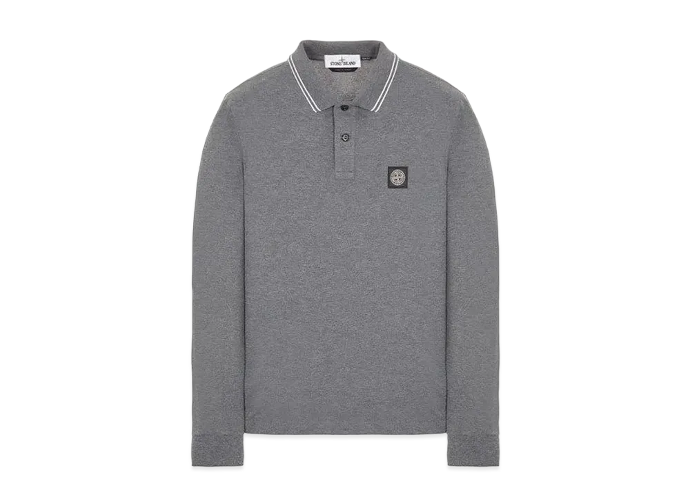 Stone Island 2SS18 STRETCH COTTON PIQUE_SLIM FIT "Dark Grey"