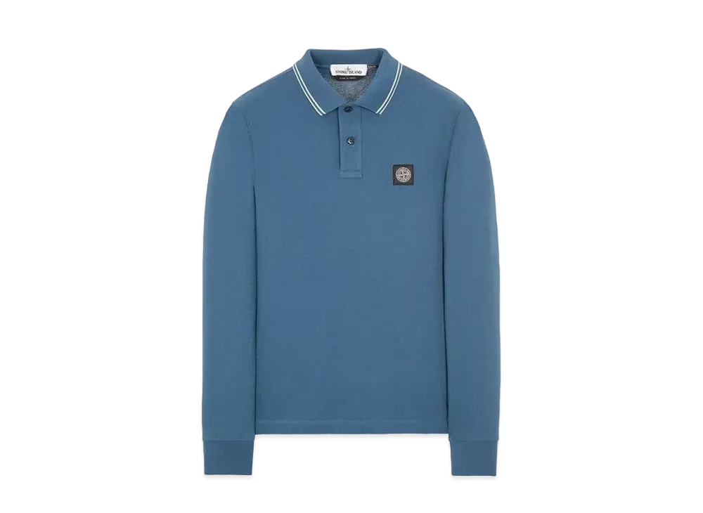 Stone Island 2SS18 STRETCH COTTON PIQUE_SLIM FIT "Teal"