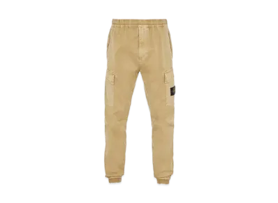 Stone Island 313L1 STRETCH BROKEN TWILL COTTON_'OLD' EFFECT_REGULAR TAPERED FIT "Ibory"