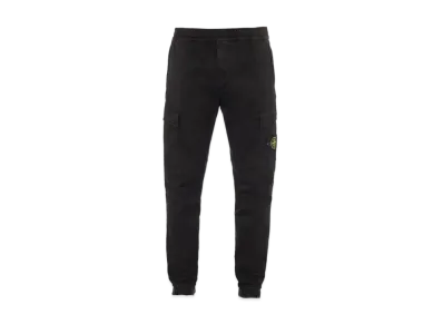 Stone Island 313L1 STRETCH BROKEN TWILL COTTON_'OLD' EFFECT_REGULAR TAPERED FIT "Black"
