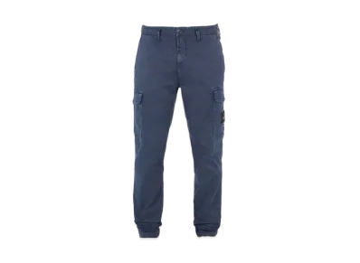Stone Island 318L1 STRETCH BROKEN TWILL COTTON_'OLD' EFFECT_SLIM FIT "Ink Blue"