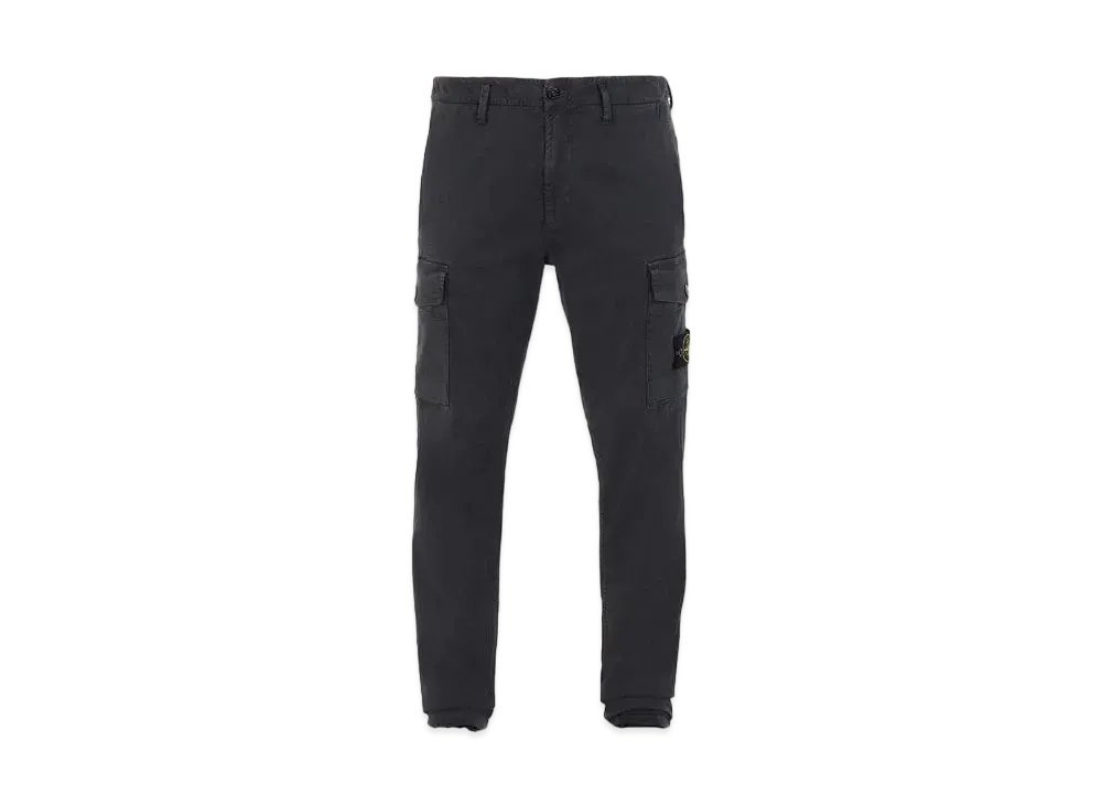 Stone Island 318L1 STRETCH BROKEN TWILL COTTON_'OLD' EFFECT_SLIM FIT "Steel Grey"