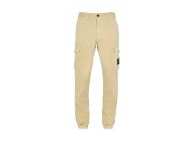 Stone Island 318L1 STRETCH BROKEN TWILL COTTON_'OLD' EFFECT_SLIM FIT "Ibory"