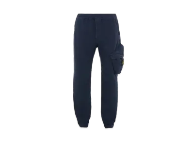 Stone Island 30104 BRUSHED TEXTURED RECYCLED COTTON_REGULAR TAPERED FIT "Blue"