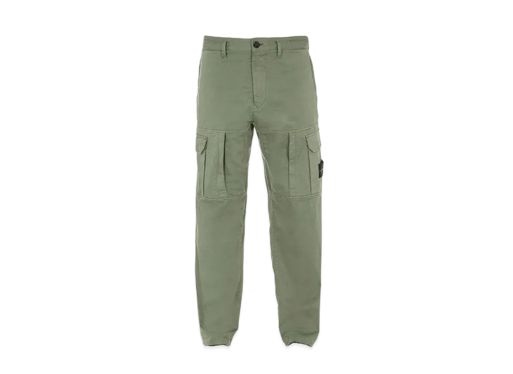 Stone Island 30214 STRETCH COTTON WOOL SATIN_LOOSE FIT "Sage Green"