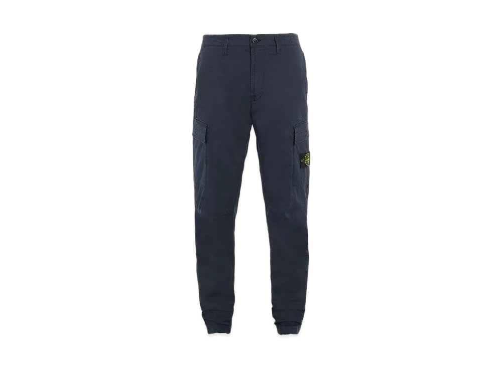 Stone Island 30510 STRETCH COTTON GABARDINE_REGULAR TAPERED FIT "Blue"
