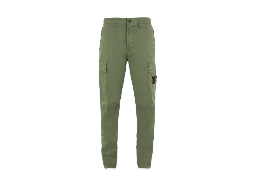 Stone Island 30510 STRETCH COTTON GABARDINE_REGULAR TAPERED FIT "Sage Green"