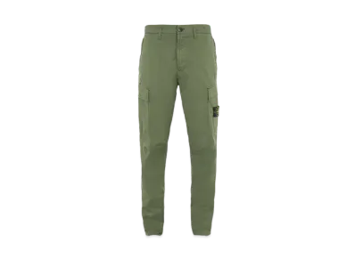 Stone Island 30510 STRETCH COTTON GABARDINE_REGULAR TAPERED FIT "Sage Green"