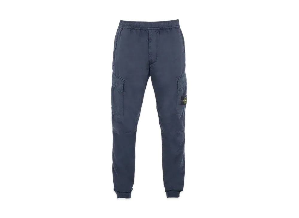 Stone Island 31314 STRETCH COTTON WOOL SATIN_REGULAR TAPERED FIT "Blue"