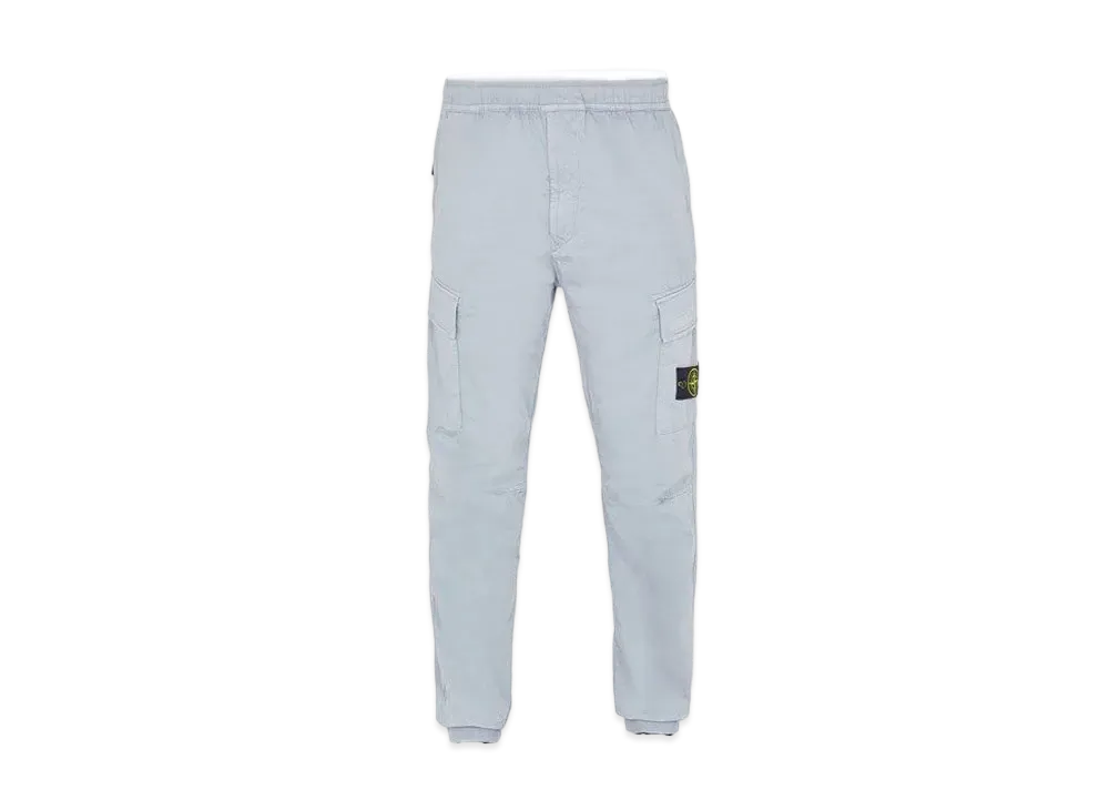 Stone Island 31314 STRETCH COTTON WOOL SATIN_REGULAR TAPERED FIT "Pearl Grey"
