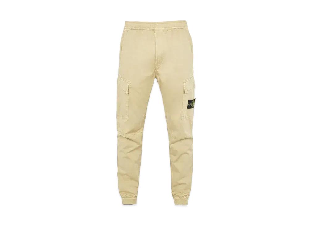 Stone Island 31314 STRETCH COTTON WOOL SATIN_REGULAR TAPERED FIT "Ibory"