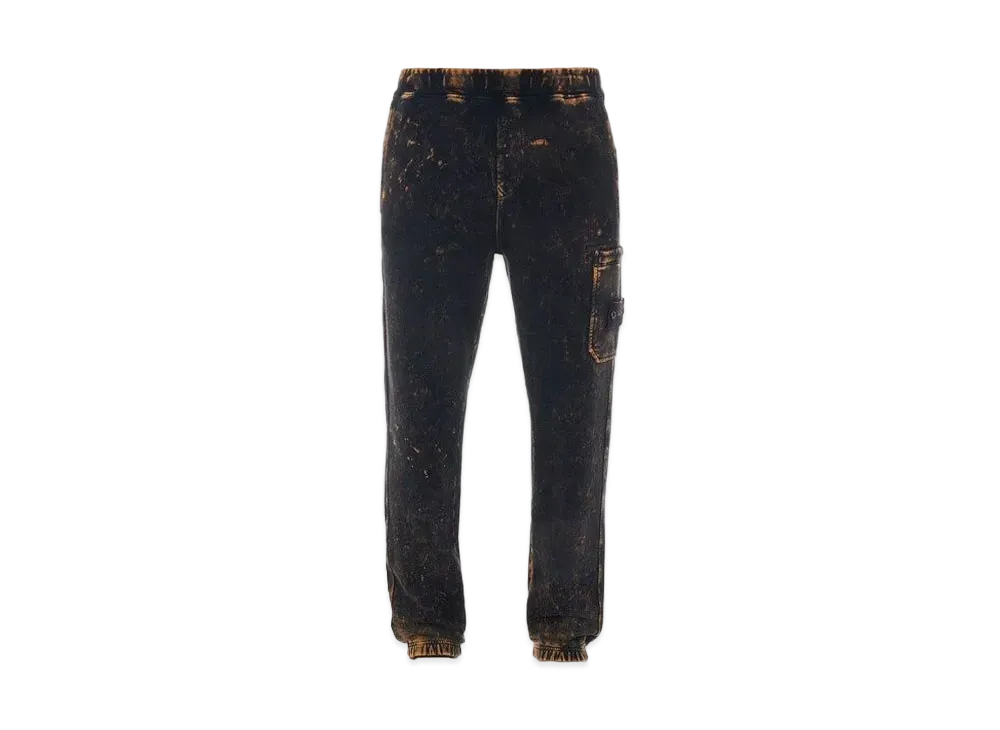 Stone Island 61438 COTTON FLEECE + OFF-DYE OVD TREATMENT_REGULAR FIT "Orange"