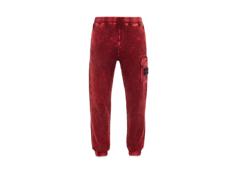 Stone Island 61438 COTTON FLEECE + OFF-DYE OVD TREATMENT_REGULAR FIT "Maroon"
