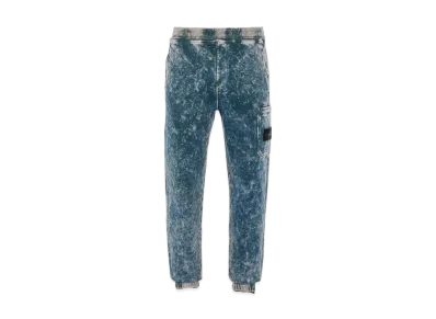 Stone Island 61438 COTTON FLEECE + OFF-DYE OVD TREATMENT_REGULAR FIT "Blue"