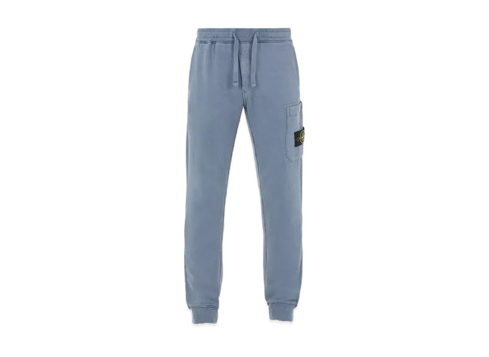 Stone Island 64520 BRUSHED COTTON FLEECE_SLIM FIT "Pastel Blue"
