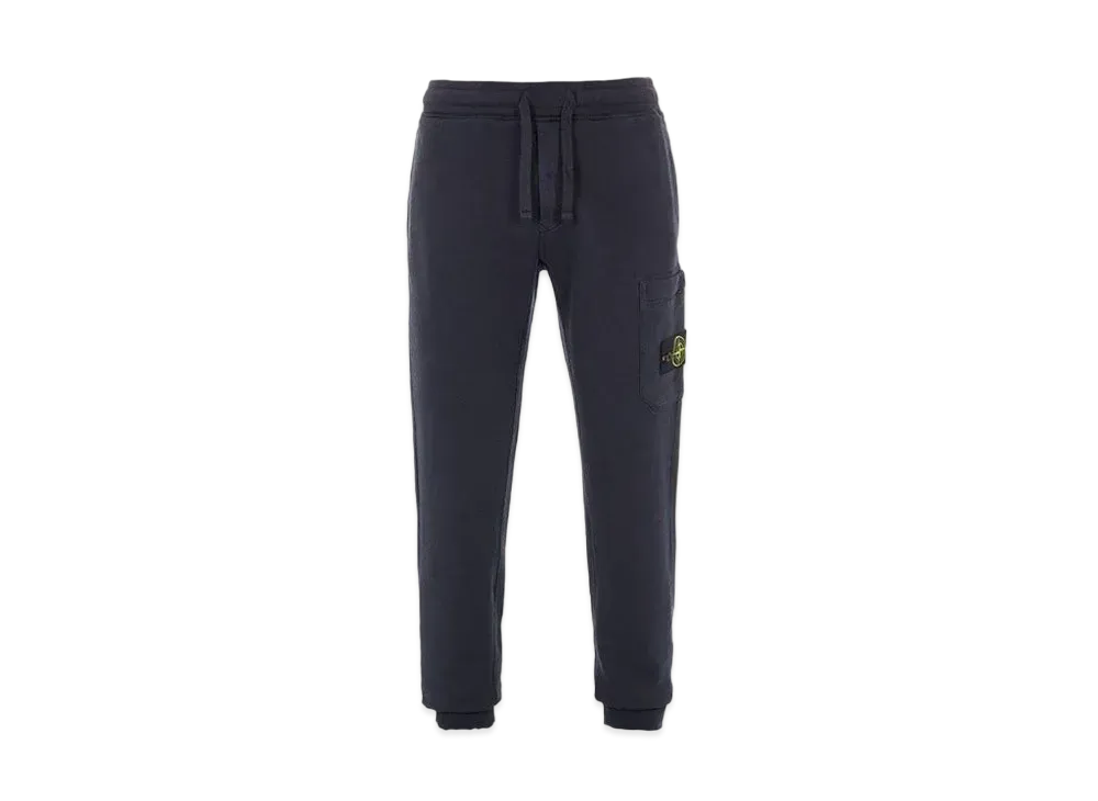 Stone Island 64520 BRUSHED COTTON FLEECE_SLIM FIT "Blue"