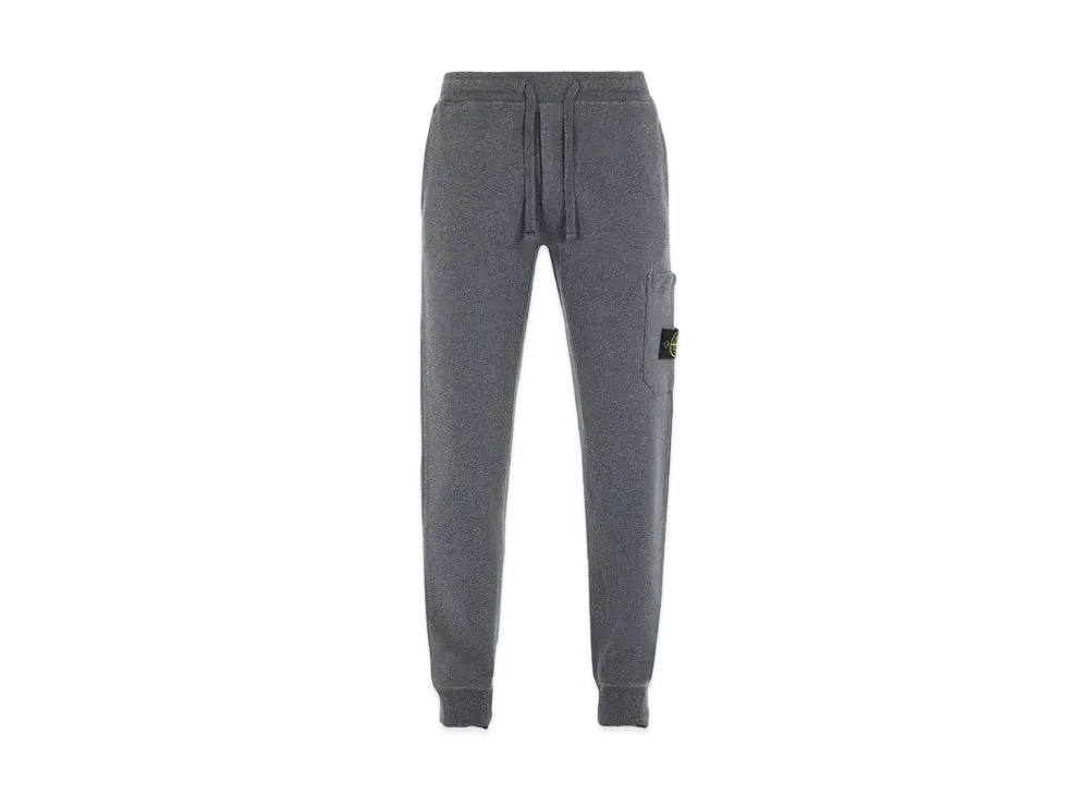 Stone Island 64520 BRUSHED COTTON FLEECE_SLIM FIT "Dark Grey Malange"