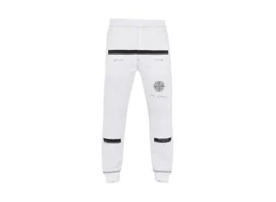 Stone Island 65595 GAUZED COTTON JERSEY_'ULTRA INSTITUTIONAL FOUR-FIVE' PRINT_REGULAR FIT "White"