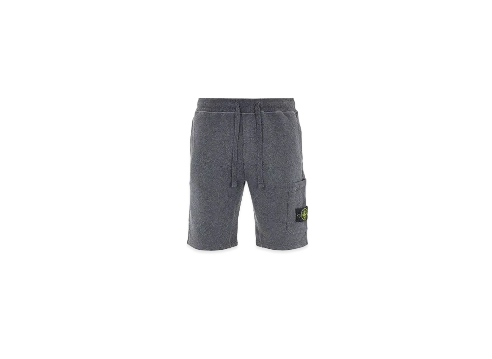 Stone Island 64620 BRUSHED COTTON FLEECE_REGULAR FIT "Dark Grey Malange"