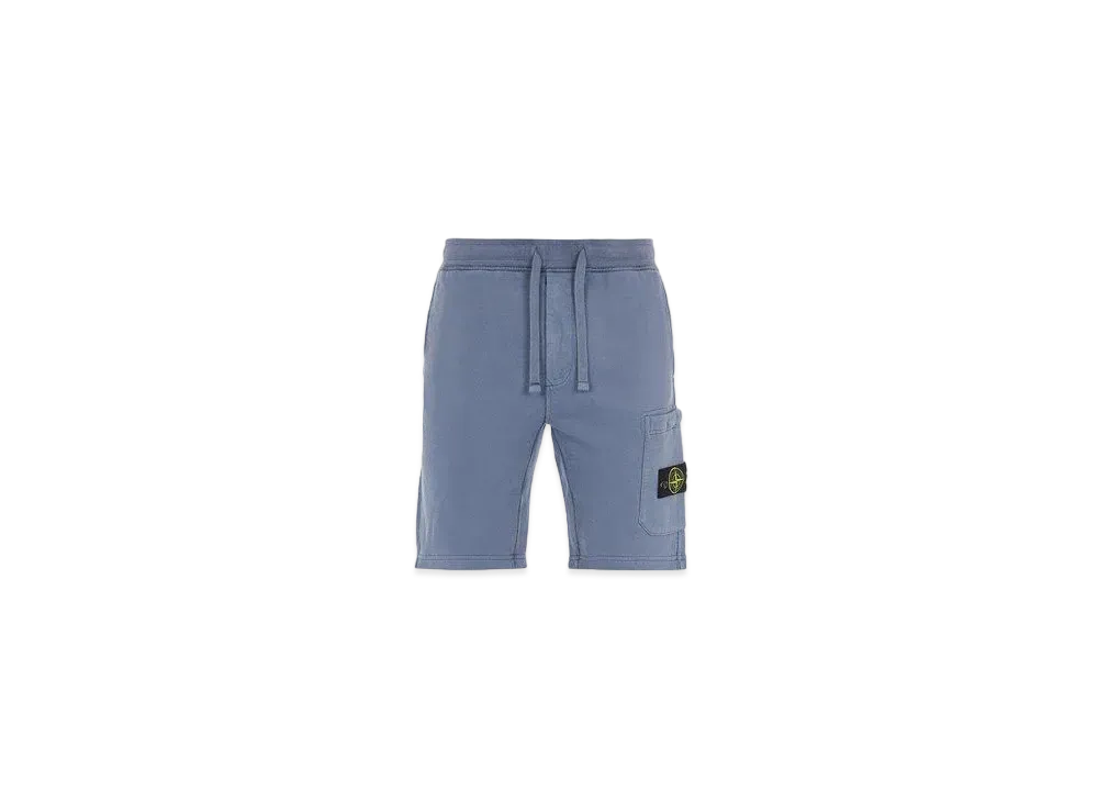 Stone Island 64620 BRUSHED COTTON FLEECE_REGULAR FIT "Pastel Blue"