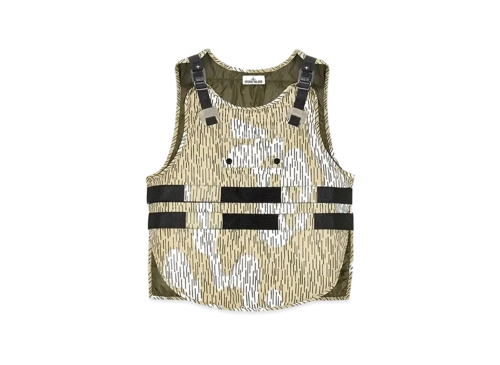 Stone Island 904E1 NASLAN LIGHT WATRO 'RAIN CAMO' REFLECTIVE WITH PRIMALOFT INSULATION TECHNOLOGY "Ibory"