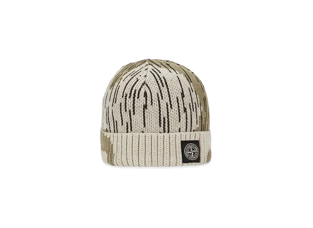 Stone Island N23B3 'RAIN CAMO' MIXED YARN "Ibory"