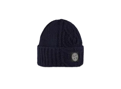 Stone Island N18D8 LAMBSWOOL WITH ARAN MOTIF "Blue"