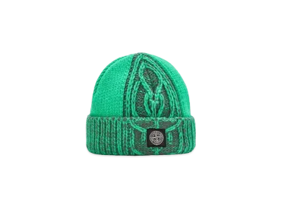 Stone Island N18D8 LAMBSWOOL WITH ARAN MOTIF "Green"