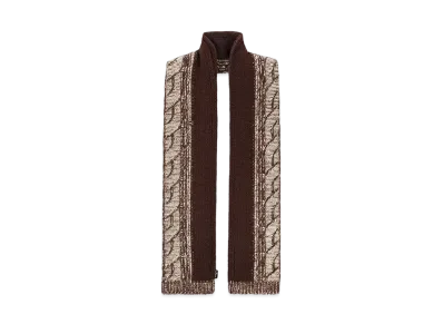 Stone Island N20D8 LAMBSWOOL WITH ARAN MOTIF "Dark Brown"