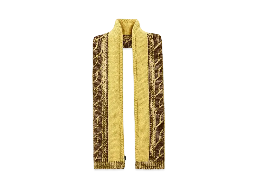 Stone Island N20D8 LAMBSWOOL WITH ARAN MOTIF "Dark Beige"