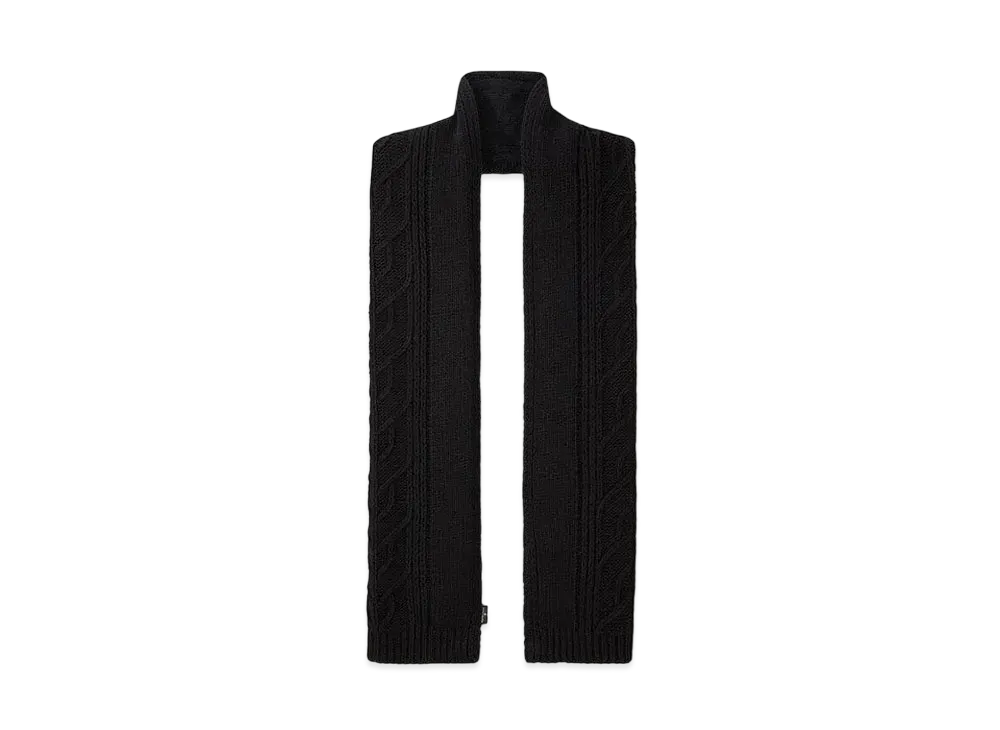 Stone Island N20D8 LAMBSWOOL WITH ARAN MOTIF "Black"