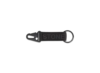Stone Island 95064 NYLON POLYESTER TAPE WITH S.I. LETTERING "Black"