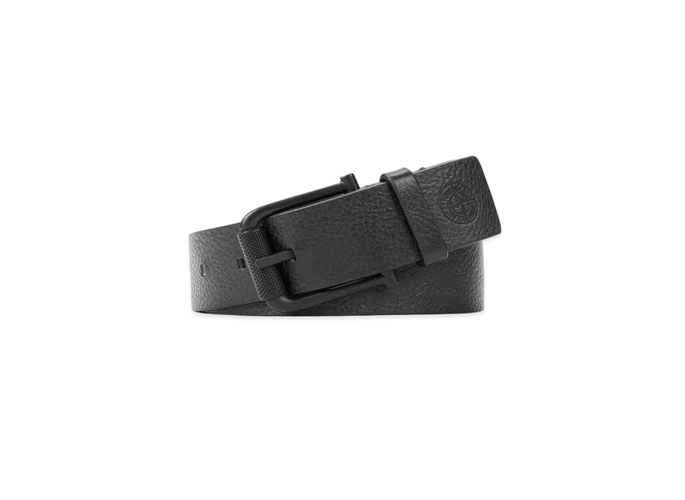 Stone Island 94772 TUMBLED LEATHER "Black"