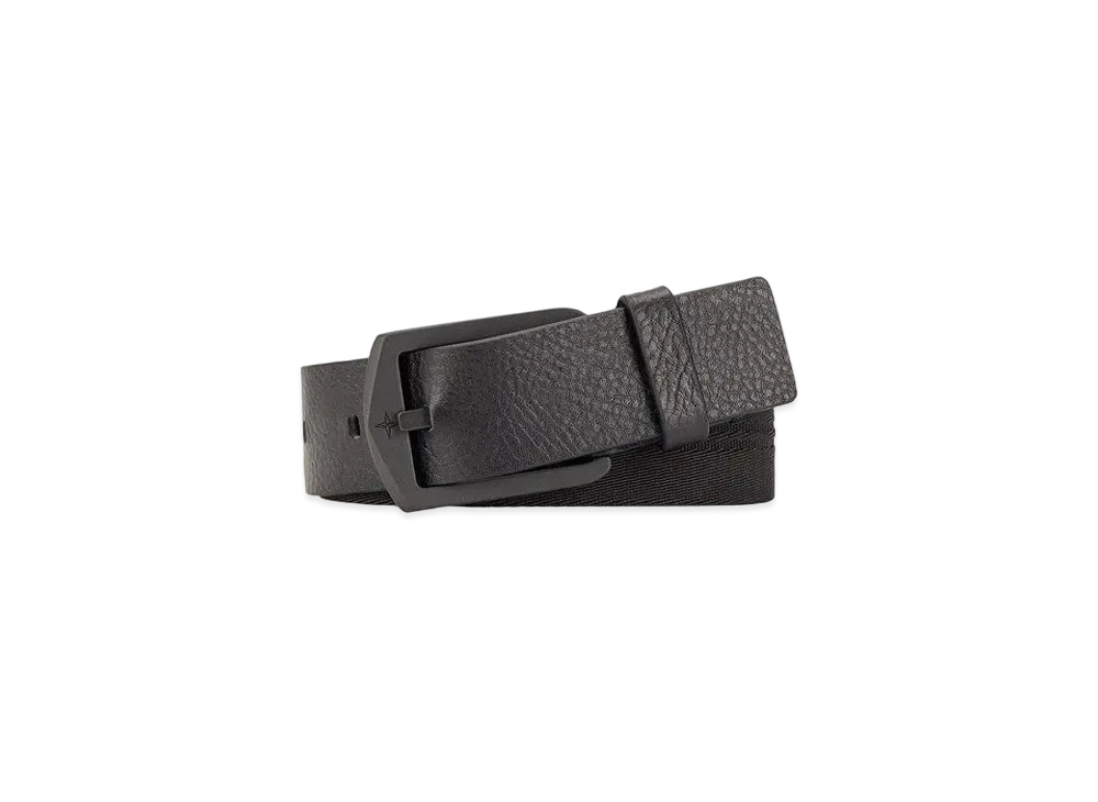 Stone Island 94362 NYLON TAPE + LEATHER "Black"