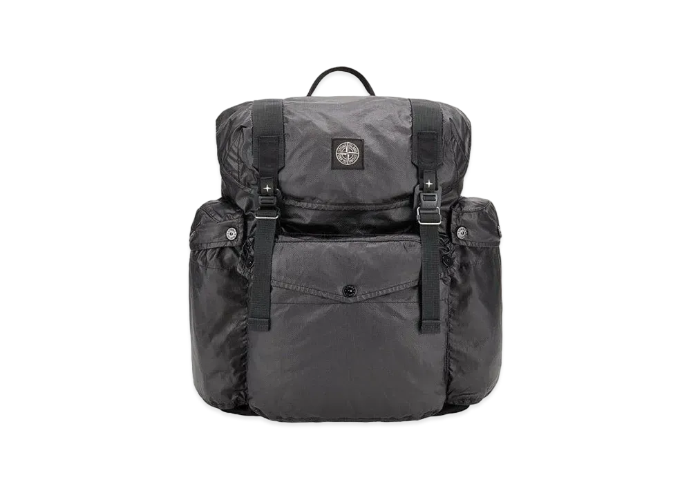 Stone Island 90370 MUSSOLA GOMMATA CANVAS PRINT "Black"