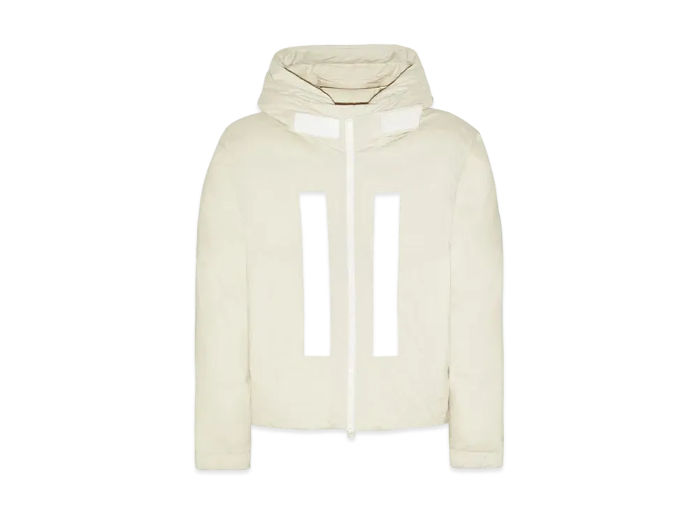 Stone Island 424X2 Marina Rubber Wax Poplin Down "Mastic White"