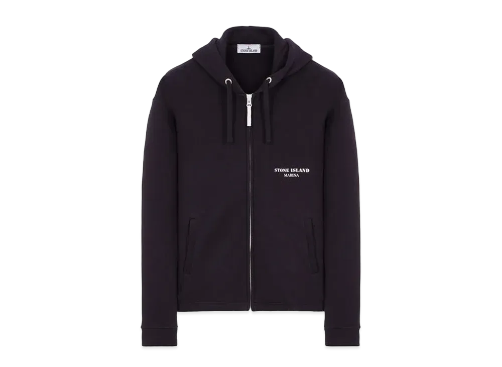 Stone Island 652X6 Marina Full Zip Sweat Shirt "Blue"
