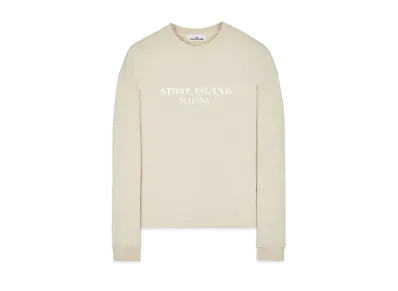 Stone Island 671X6 Marina Crew Neck Sweatshirt "Mastic White"