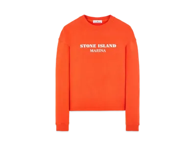 Stone Island 671X6 Marina Crew Neck Sweatshirt "Lobster Orange"