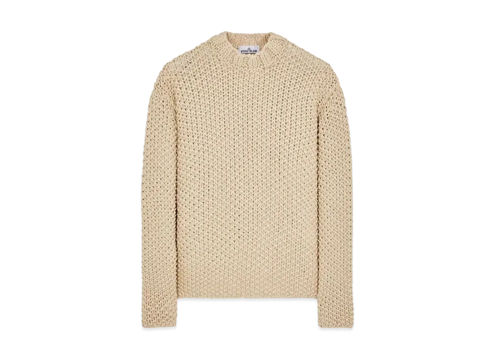 Stone Island 557Xb Marina Crew Neck Knit "Mastic White"