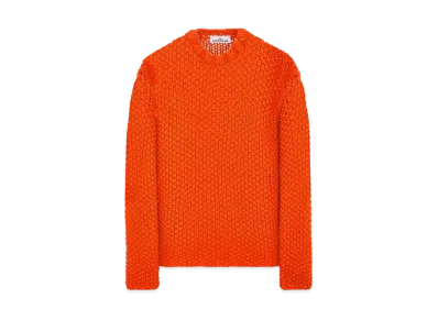 Stone Island 557Xb Marina Crew Neck Knit "Lobster Orange"