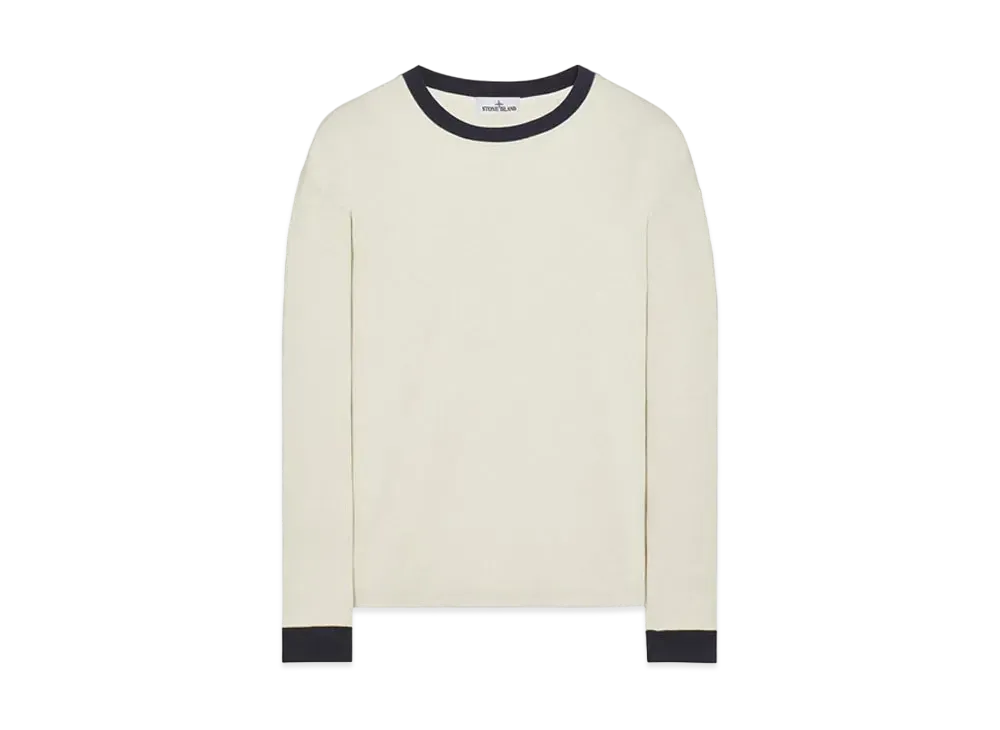 Stone Island 224X3 Marina Long Sleeve Crew Neck T-Shirt "Mastic White"