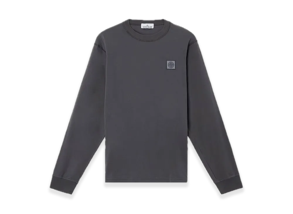 Stone Island 21857 Organic Cotton Jersey 'Fissato' Effect "Steel Grey"