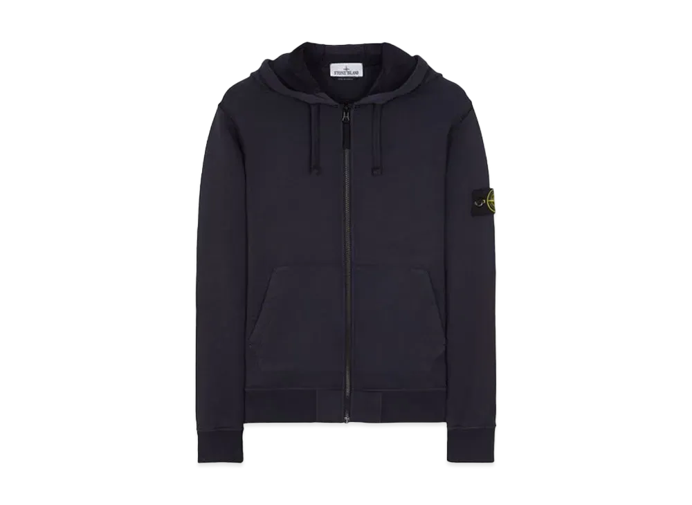 Stone Island Zip Up Hoodie 64251 "Blue"