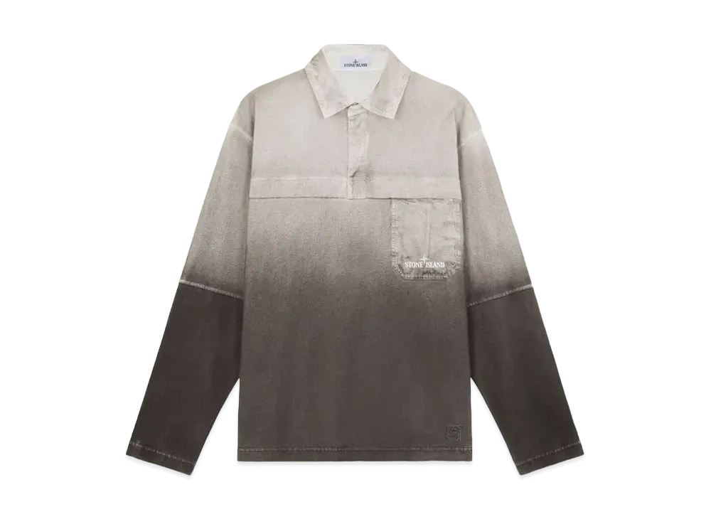 Stone Island 214T2 Cotton Jersey Oxide Spray "Lead Gray"