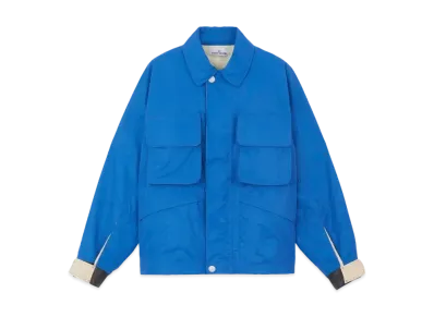 Stone Island 445X2 Nylon Canvas With Plated Reflective Stone Island Marina "Bright Blue"