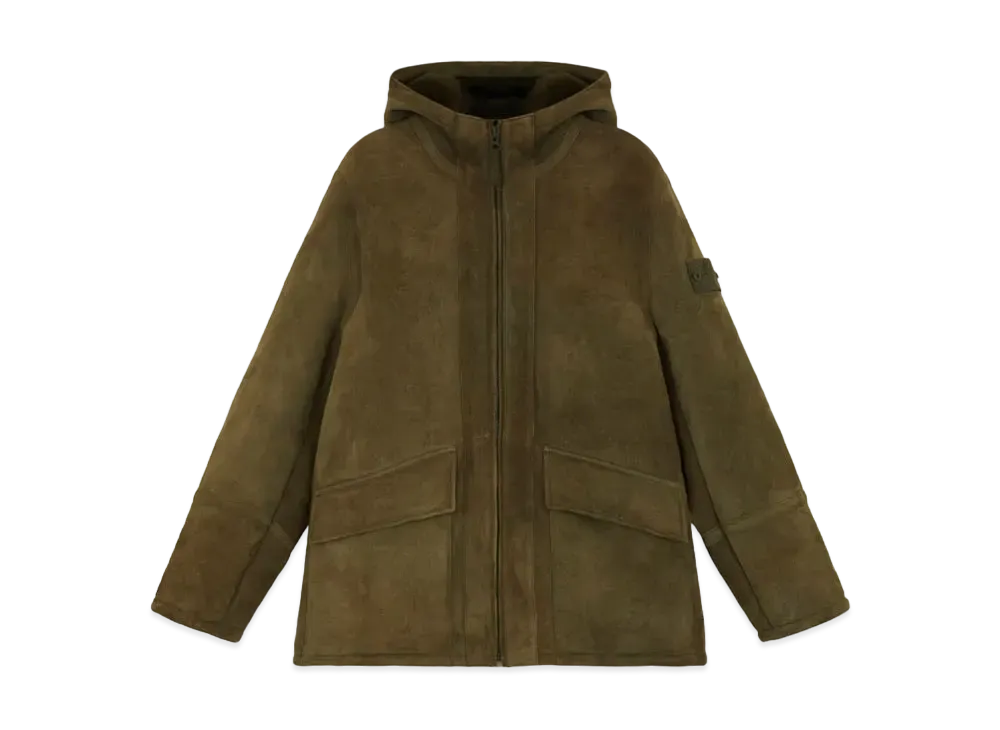Stone Island 002F9 Suede Sheepskin_Stone Island Ghost "Military Green"